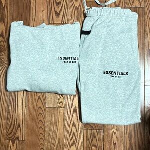 Fear of God Essentials Light Gray Hoodie